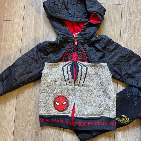 Bundle of 2 Marvel/Spider Man kids full zip hooded sweater kids - Picture 3 of 14